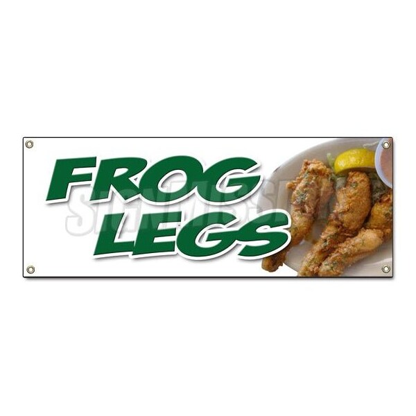 Signmission FROG LEGS BANNER SIGN sauteed grilled french battered deep fried food B-Frog Legs - main